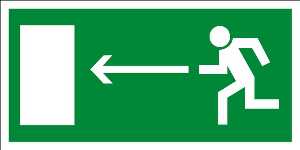 Знак электробезопасности Указатель движения к выходу